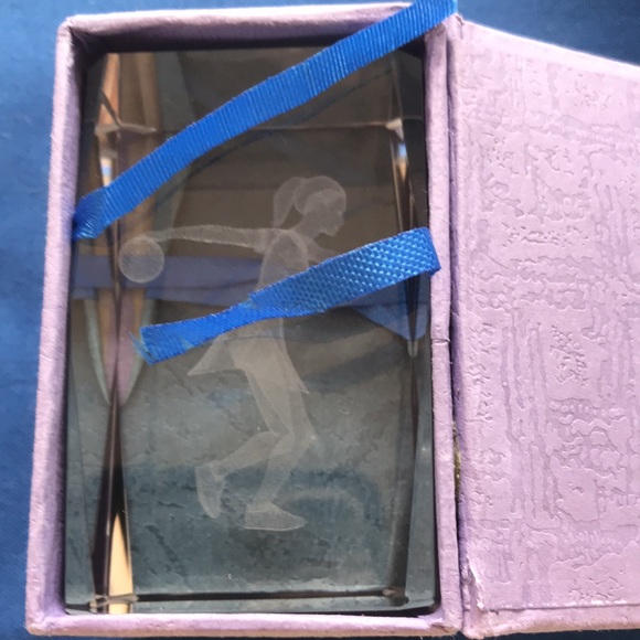 Crystal Glass Prism Tower - 3D Laser Etched - Female Bowler - Picture 7 of 12